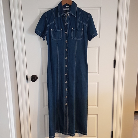 🌼RARE🌼90s Vintage Adriana denim dress - Picture 2 of 6